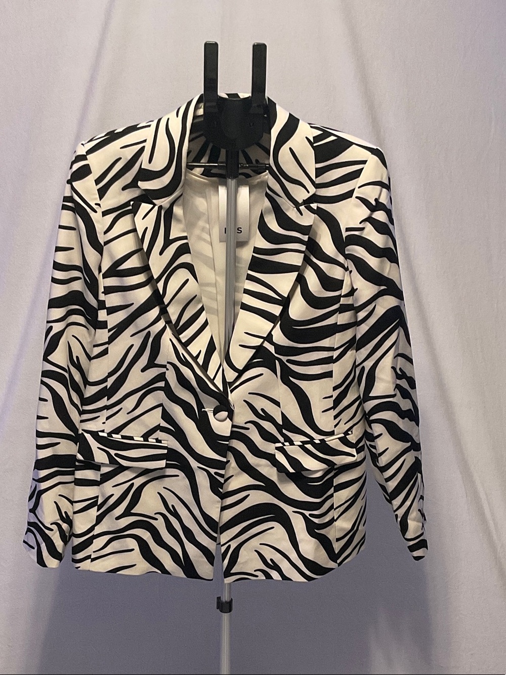 long tall sally Black and White Zebra Print Blazer